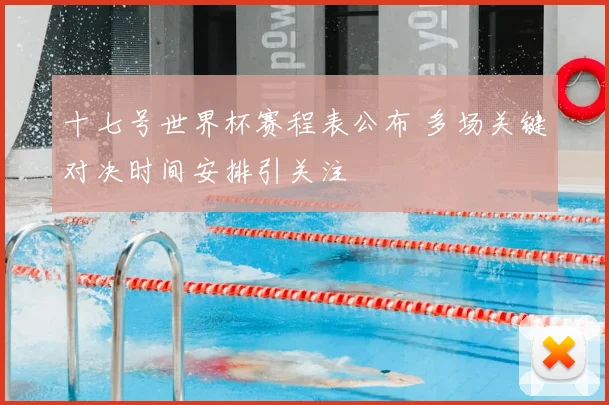 十七号世界杯赛程表公布 多场关键对决时间安排引关注