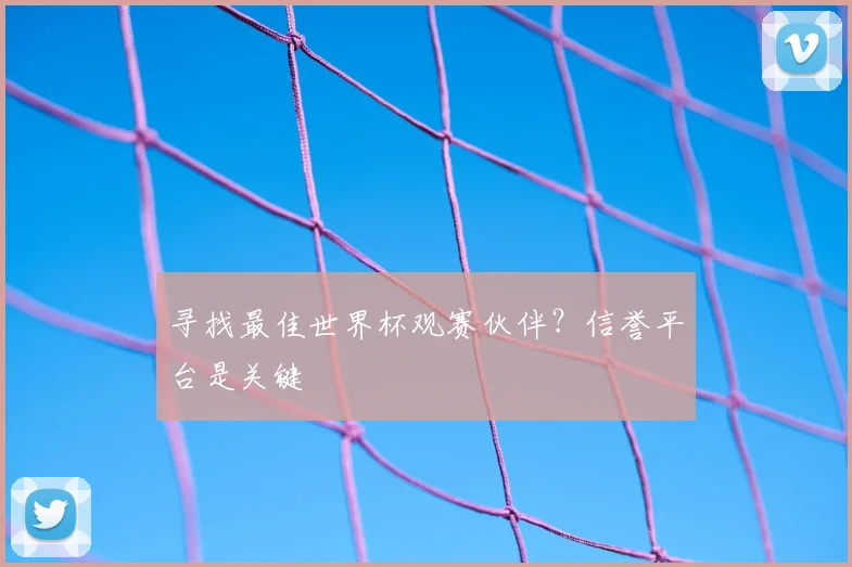寻找最佳世界杯观赛伙伴？信誉平台是关键