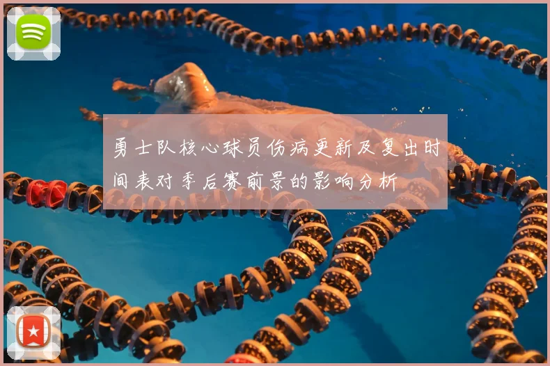 勇士队核心球员伤病更新及复出时间表对季后赛前景的影响分析